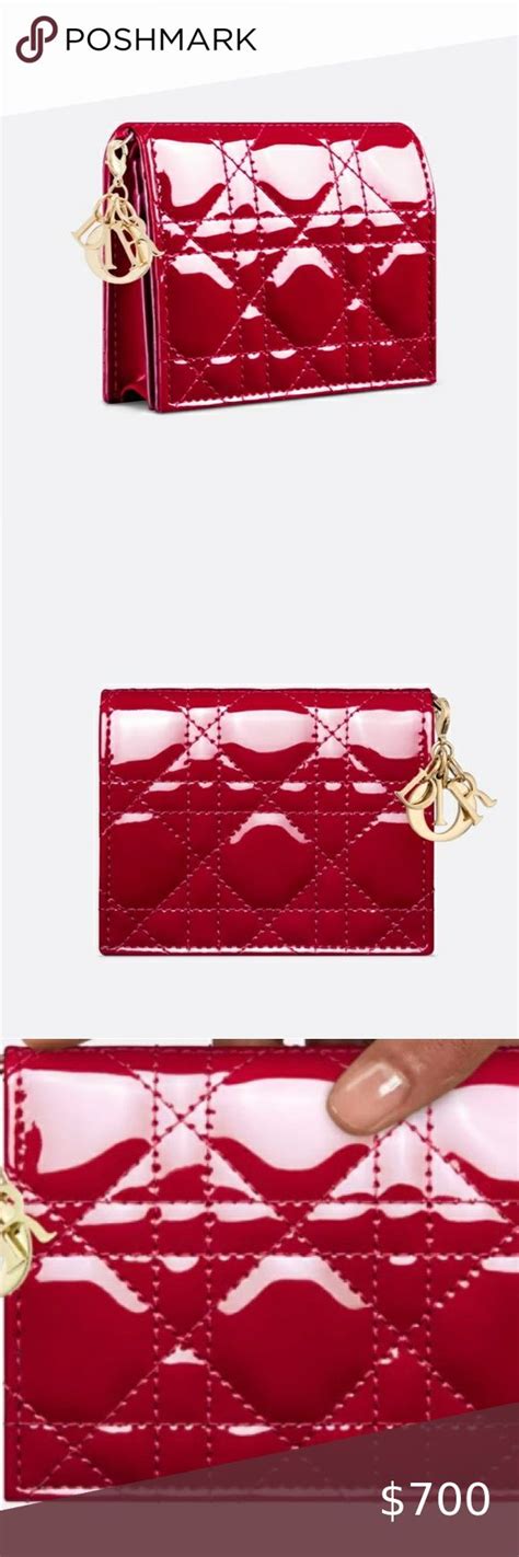 lady dior calfskin wallet price|Mini Lady Dior Wallet Cherry Red Patent Cannage Calfskin.